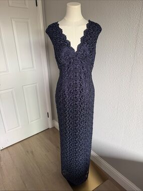 MARINA Navy Blue Lace Formal